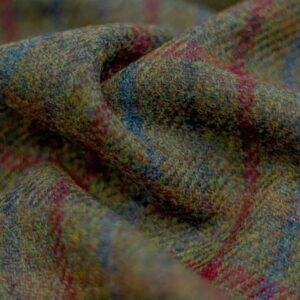 Harris Tweed Jacket "London" In Red-Blue Check