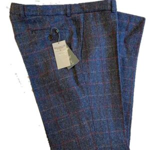 Harris Tweed Pantalon "Mr. Miller" In Scottish Blue