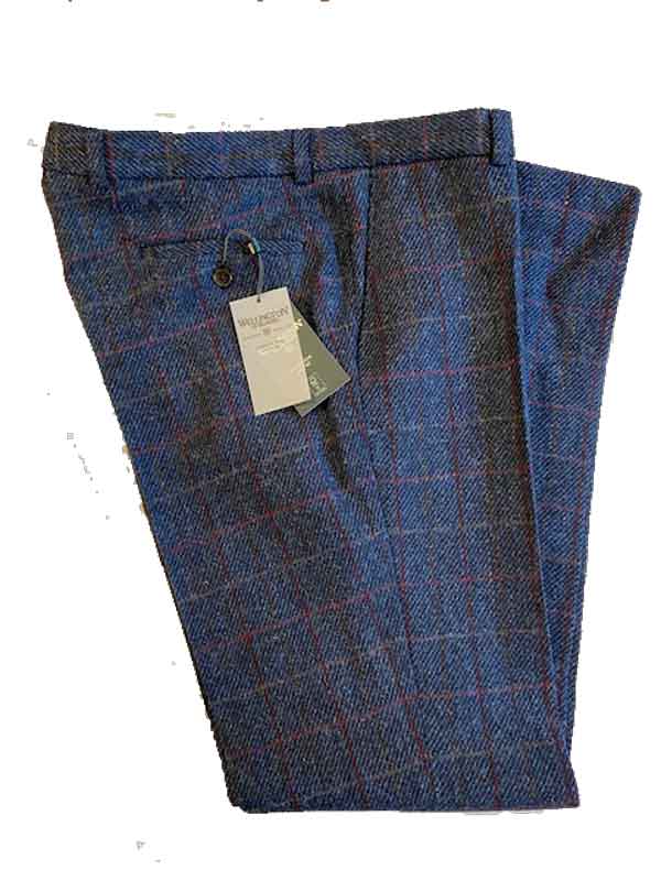 Harris Tweed Pantalon "Mr. Miller" In Scottish Blue