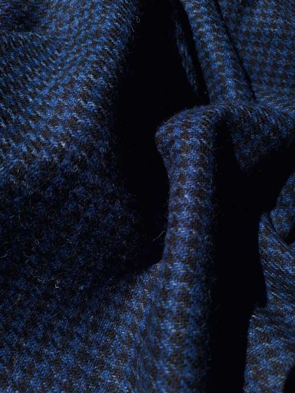 Harris Tweed Jacket "London" In Blue-Black Houndstooth