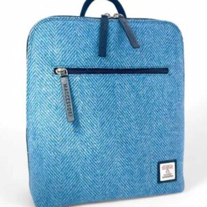 Harris Tweed Backpack In Sky Blue