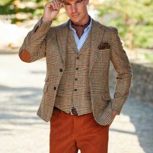 Harris Tweed Jacket "London" In Scottish Check