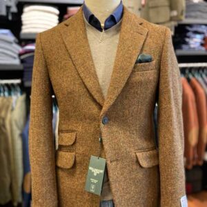 Harris Tweed Jacket "London" In Multicolor Rust