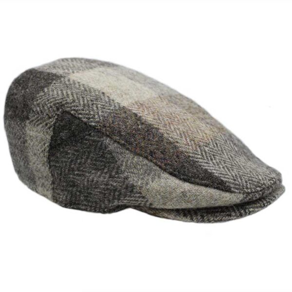 Harris tweed Flat cap Highland Natural Patchwork