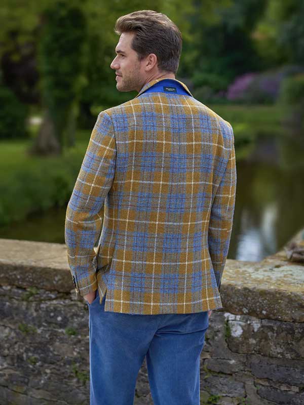 Harris Tweed Jacket "London" In Amber Check
