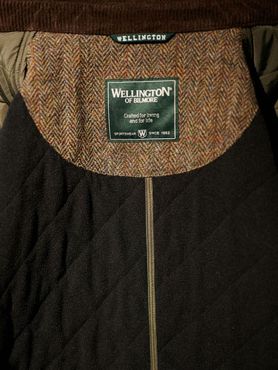 Heren SteppJack "Boston" Met Harris Tweed Details In Olive