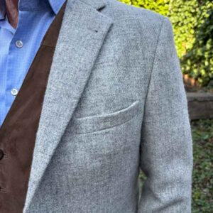Harris Tweed Jacket "London" In Light Grey