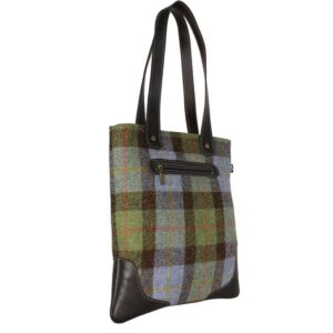 Otley Tote Harris Tweed Handbag - Green Blue
