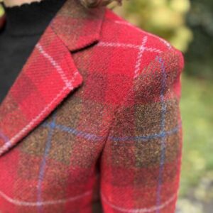 Harris Tweed Dames Jas Claire - Red Check