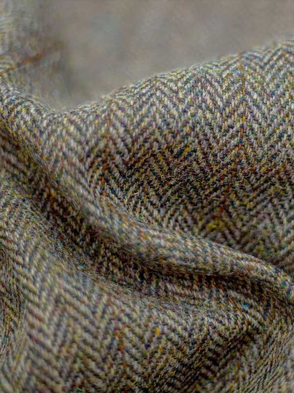 Harris Tweed Flat Cap "Henry" In Evergreen