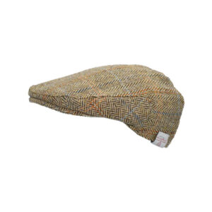 Harris Tweed Flat Cap Oakmoor White Sand