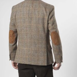 Harris Tweed Jacket "London" In Sand Herringbone
