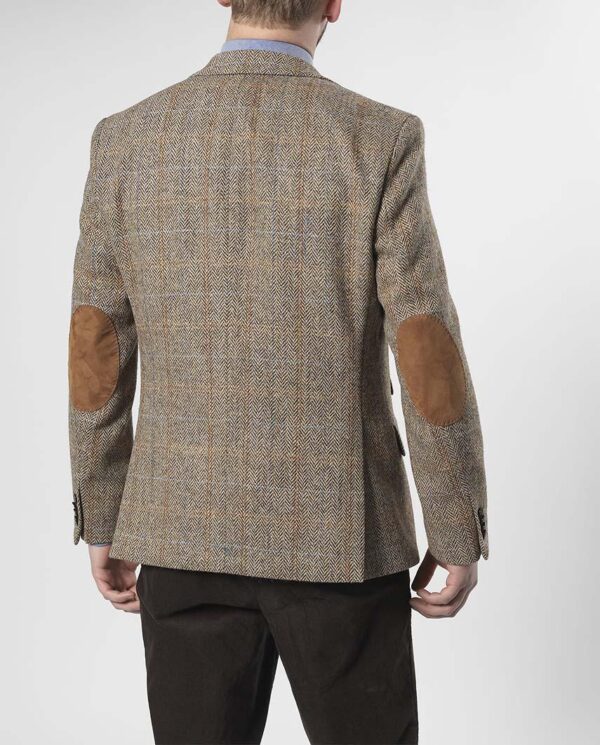 Harris Tweed Jacket "London" In Sand Herringbone