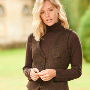 Harris Tweed Dames Vestje "Lea" In Multicolor