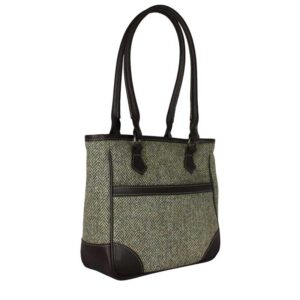 Harris Tweed Shire Long Handled Bag - Lovat Herringbone