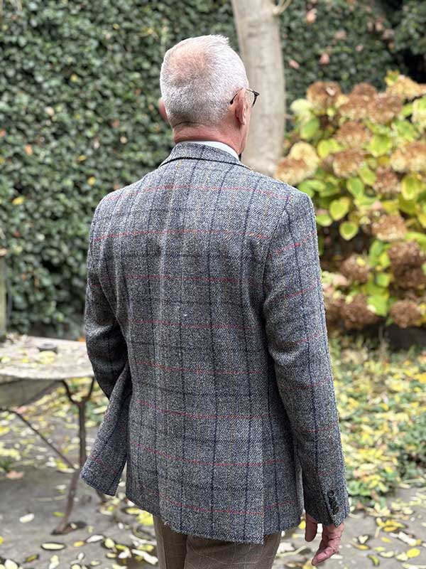 Harris Tweed Jacket "London" In Anthra Check