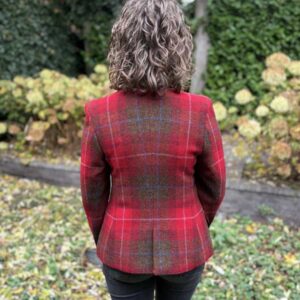 Harris Tweed Dames Jas Claire - Red Check