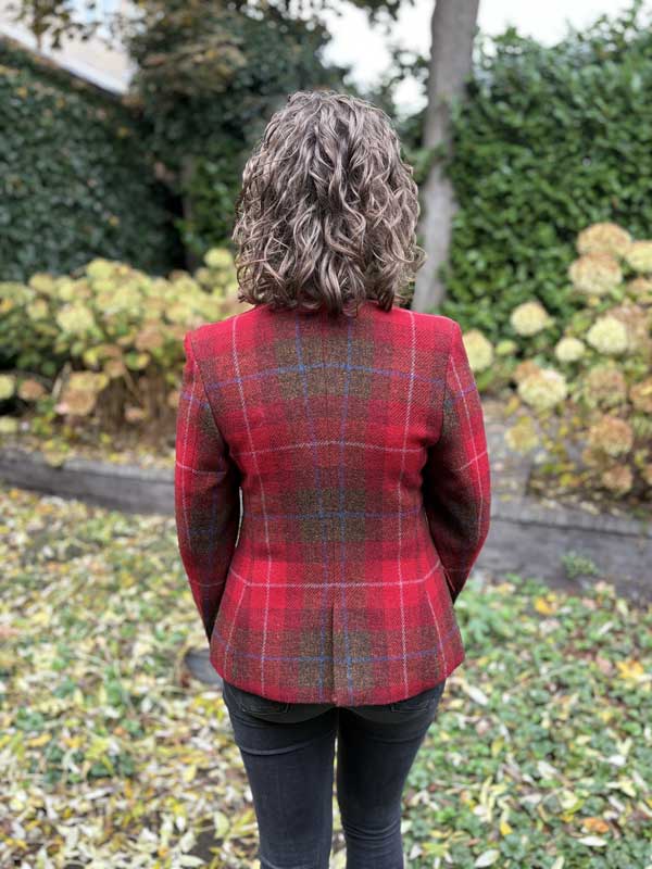 Harris Tweed Dames Jas Claire - Red Check