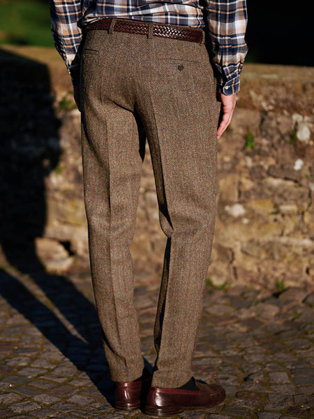 Harris Tweed Pantalon "Mr Miller" In Evergreen