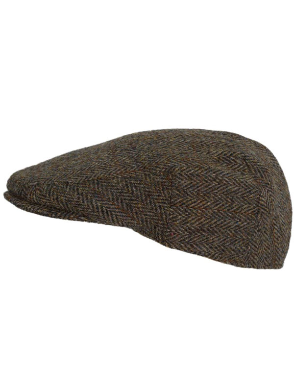 Harris Tweed Flat Cap Oakmoor Charcoal