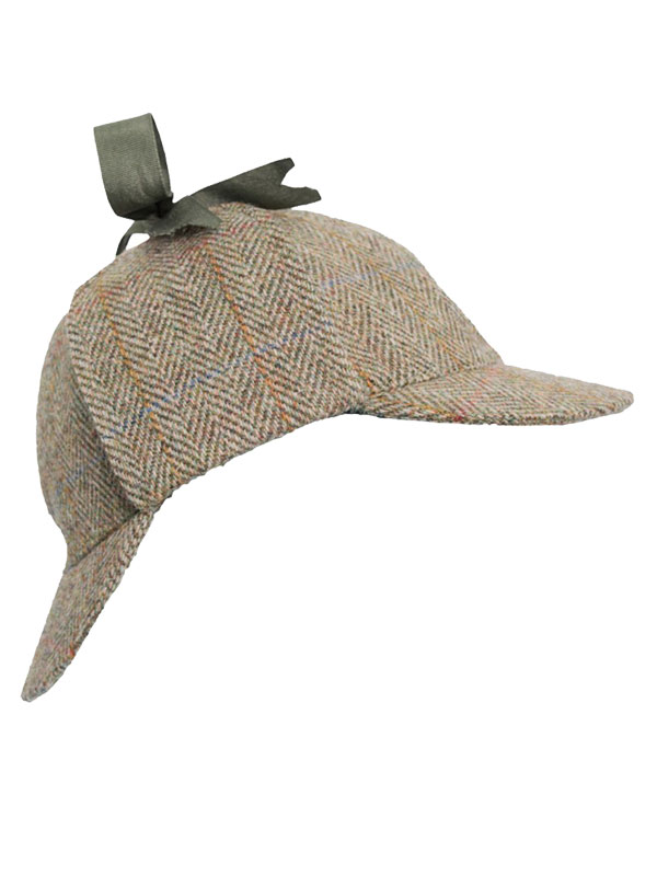 Harris Tweed Deerstalker Hat Watson Moss Green