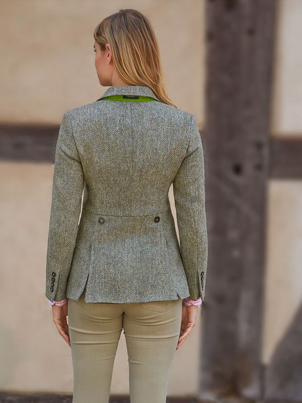 Harris Tweed Dames Jasje "Carola" In Multigreen