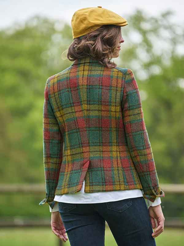 Harris tweed Dames Jasje "Ava" In Colorful Tartan