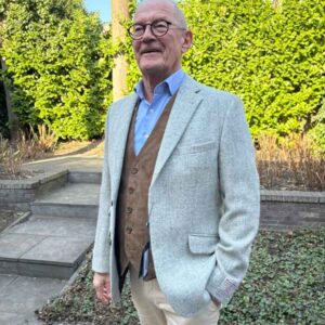 Harris Tweed Jacket "London" In Light Grey