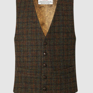 Harris Tweed Vestje, Iain Waistcoat - Brown Multi