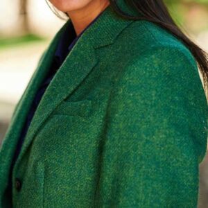 Harris Tweed Dames Jasje "Carola" In Green Twill