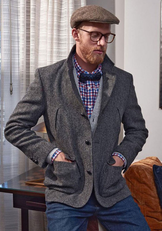 Harris Tweed Colbert, Callum Utility Jacket - Charcoal