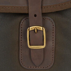 Barbour Wax Leather Tarras Bag Olive