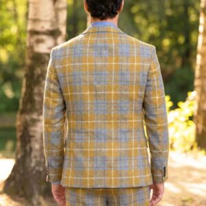 Harris Tweed Jacket "London" In Amber Check
