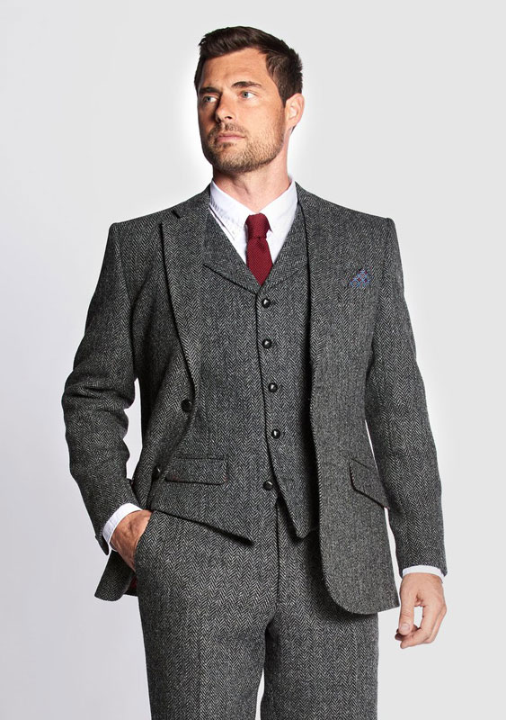 Harris Tweed Colbert, Patrick Jacket - Charcoal