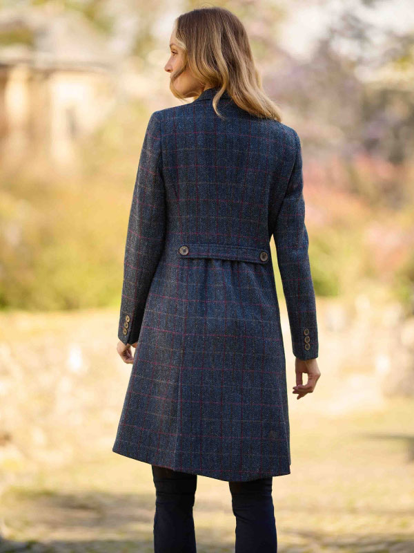 Harris Tweed Damesjas "Brenda" In Scottish Blue