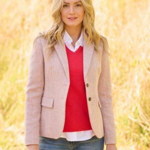 Harris tweed Dames Jasje "LadiesClub" In Rose Tweed