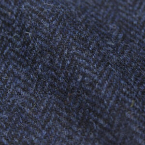 Harris Tweed Pantalon, Mens Tweed Trousers - Navy Herringbone