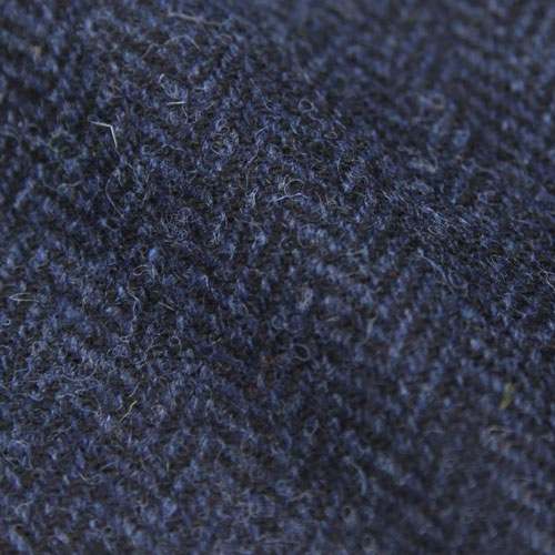 Harris Tweed Pantalon, Mens Tweed Trousers - Navy Herringbone