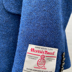 Harris Tweed Jacket "London" in Blue Twill