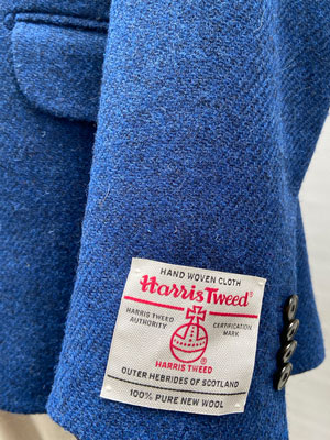Harris Tweed Jacket "London" in Blue Twill