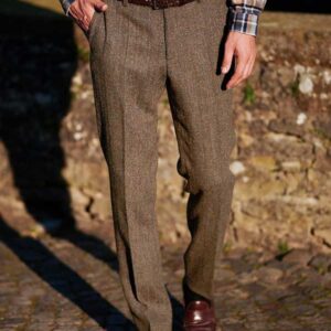 Harris Tweed Pantalon "Mr Miller" In Evergreen