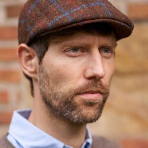Harris Tweed Flat Cap "Henry" In Lord's Overcheck