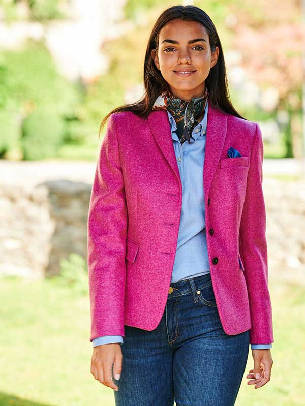 Harris Tweed Dames Jasje "Carola" in Rose