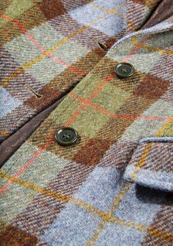 Harris Tweed Pippa Waistcoat - Green/Blue Check