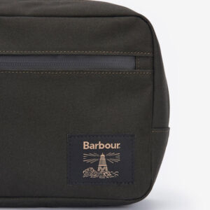 Barbour Field Canvas Hanging Washbag Olive