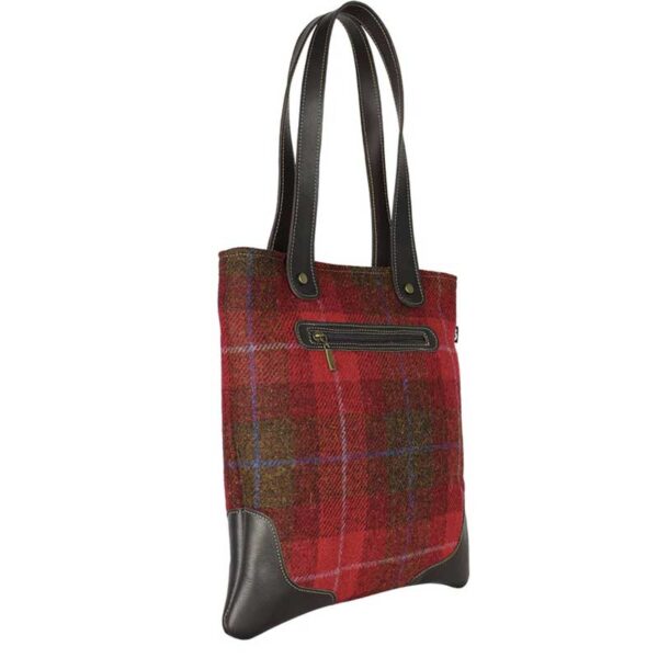 Otley Tote Harris Tweed Handbag - Red Check