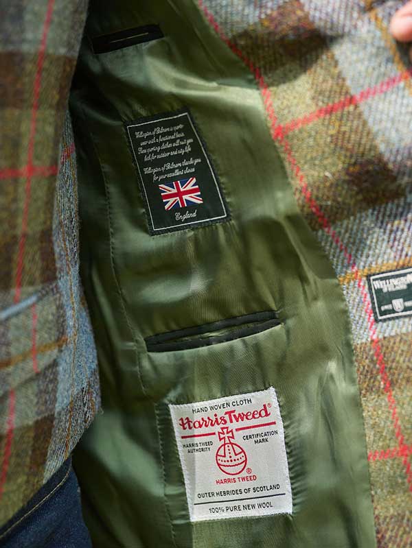Harris Tweed Jacket "London" In Highland Check