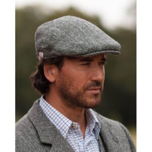 Harris Tweed Flat Cap Oakmoor Steel Grey