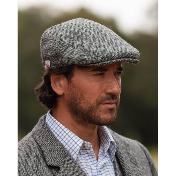 Harris Tweed Flat Cap Oakmoor Steel Grey