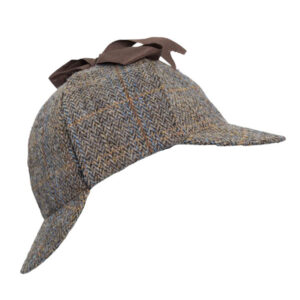 Harris Tweed Deerstalker Hat Watson Clinton Brown